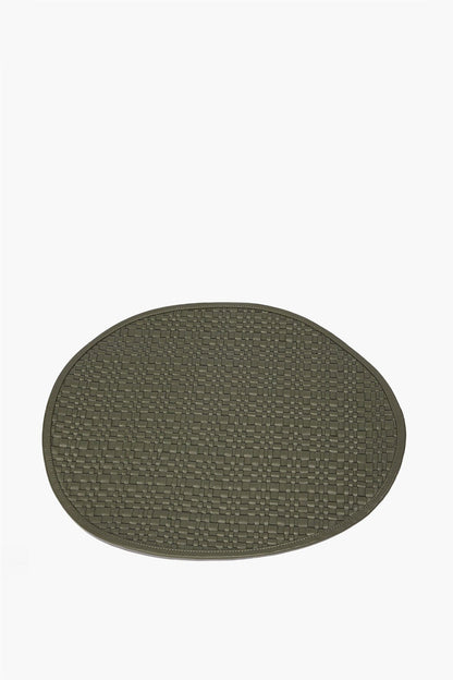 Gentry Leather Placemat Moss | STAUD Discount