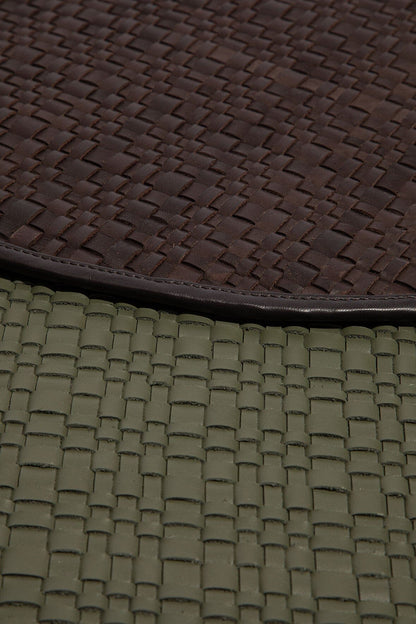 Gentry Leather Placemat Moss | STAUD Discount