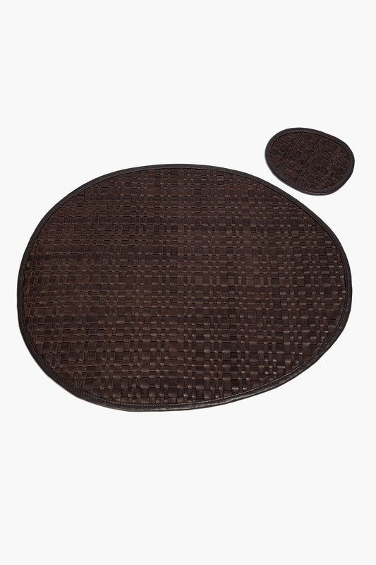 Gentry Leather Placemat Espresso | STAUD Premium