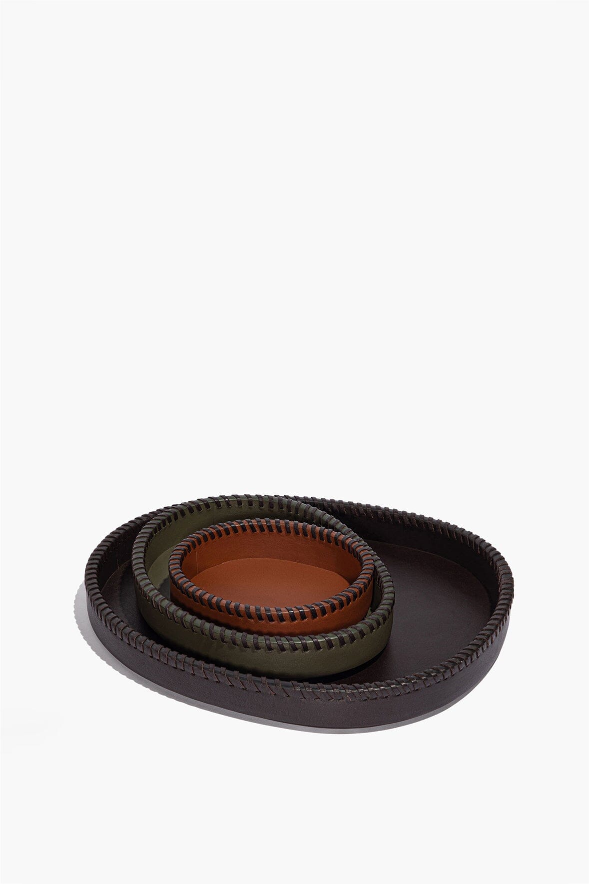 Foundry Leather Trays Espresso Moss Tan | STAUD Best Seller
