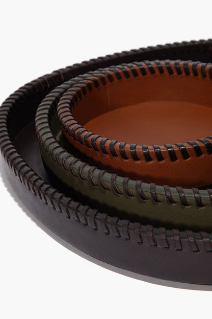 Foundry Leather Trays Espresso Moss Tan | STAUD Best Seller