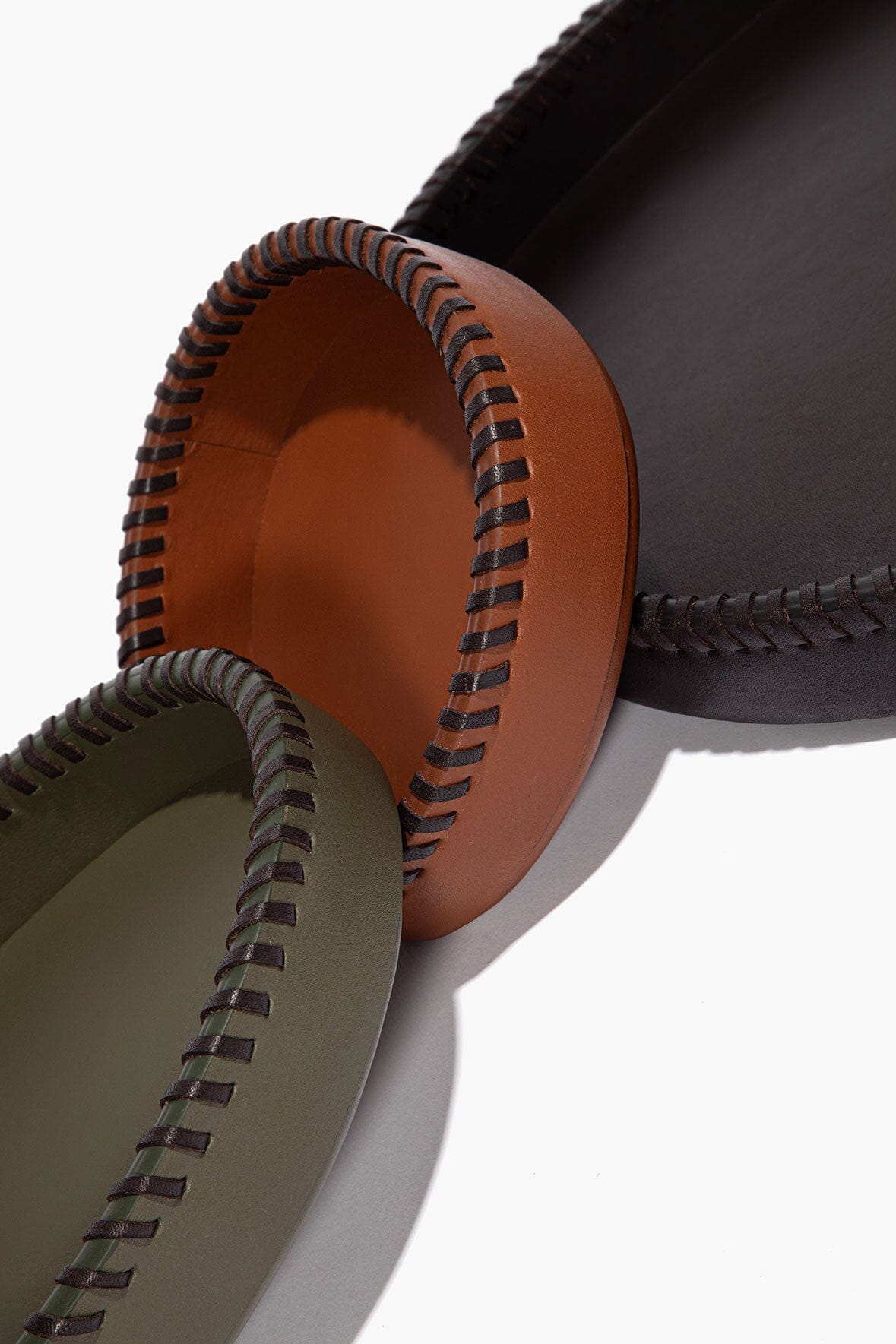 Foundry Leather Trays Espresso Moss Tan | STAUD Best Seller