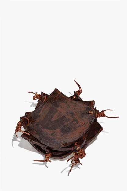 Ceramic Square Coasters Burnt Sienna Glaze | STAUD Signature