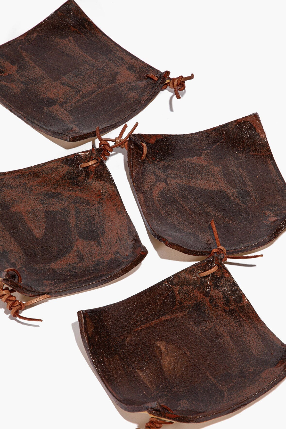 Ceramic Square Coasters Burnt Sienna Glaze | STAUD Signature