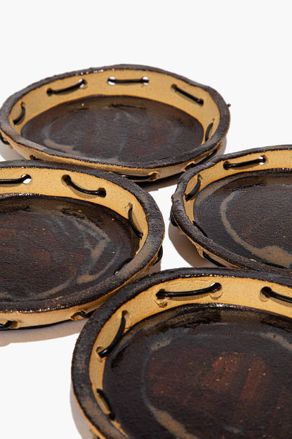 Coaster Set Ceramic Leather | STAUD Popular