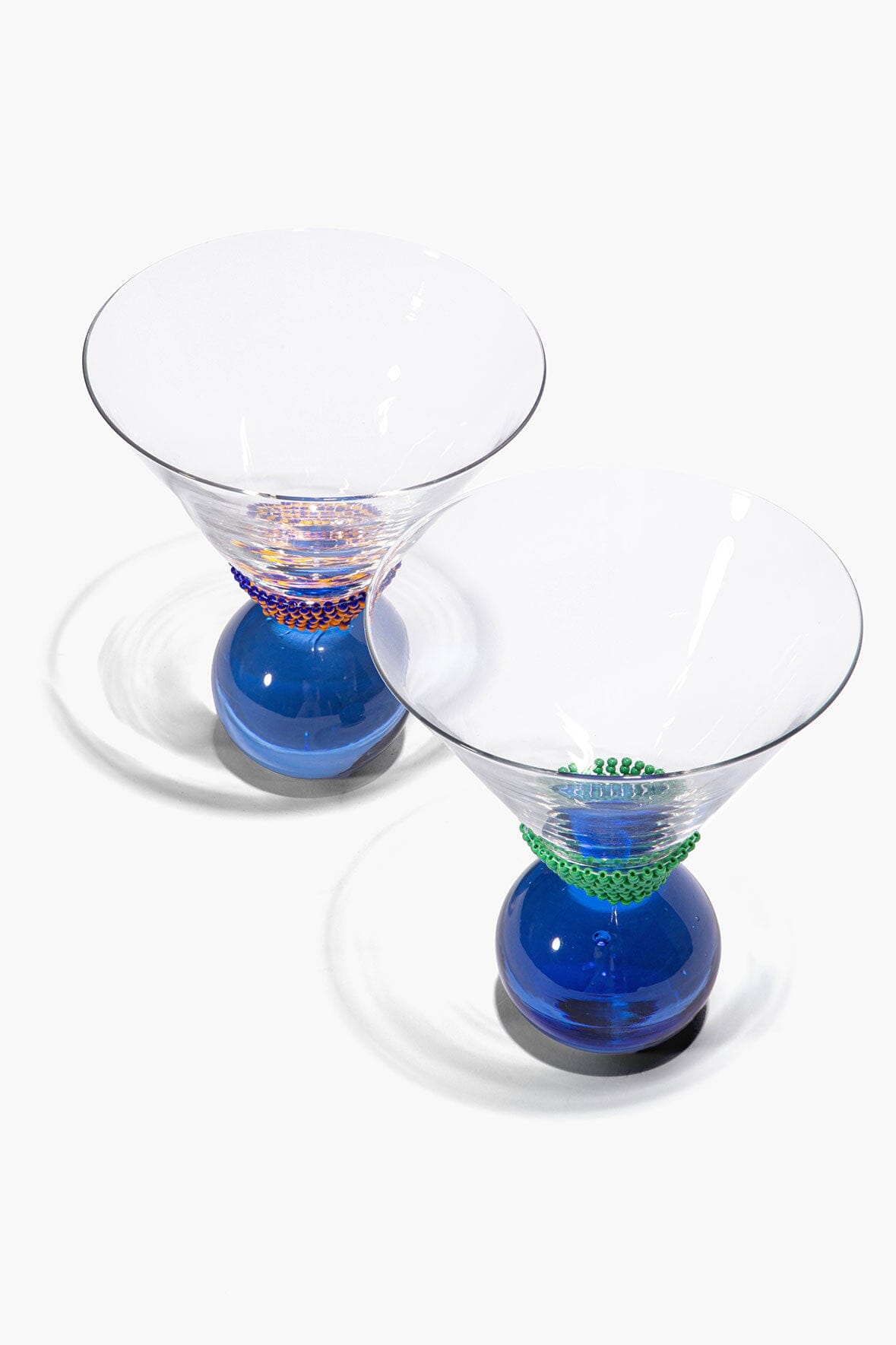 Beaded Barware Blue Stripe | STAUD Best Price