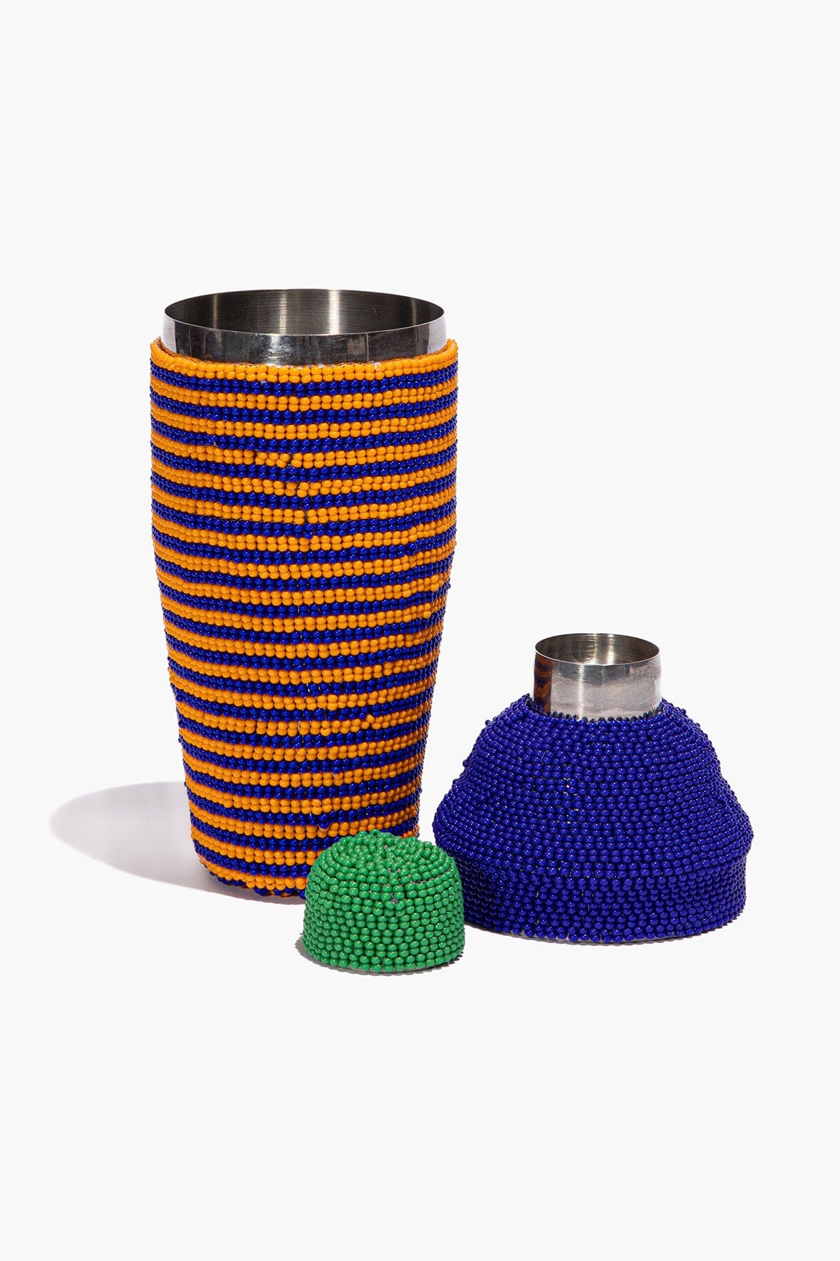 Beaded Barware Blue Stripe | STAUD Best Price