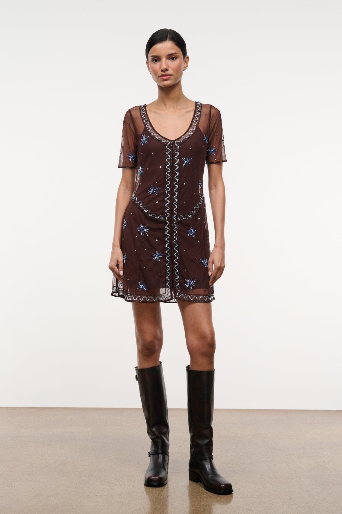Cayla Dress Fireside | STAUD Trusted