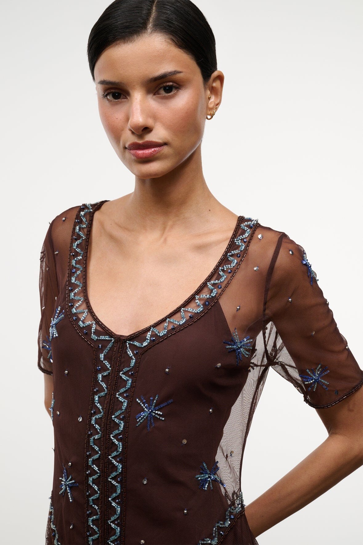 Cayla Dress Fireside | STAUD Trusted
