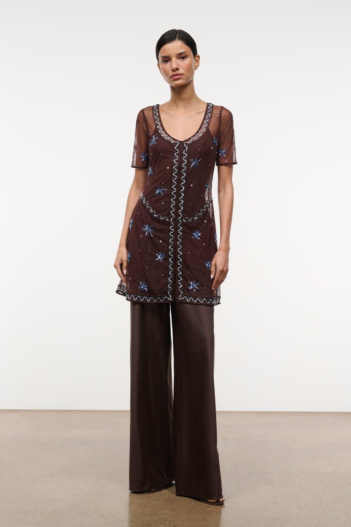 Cayla Dress Fireside | STAUD Trusted