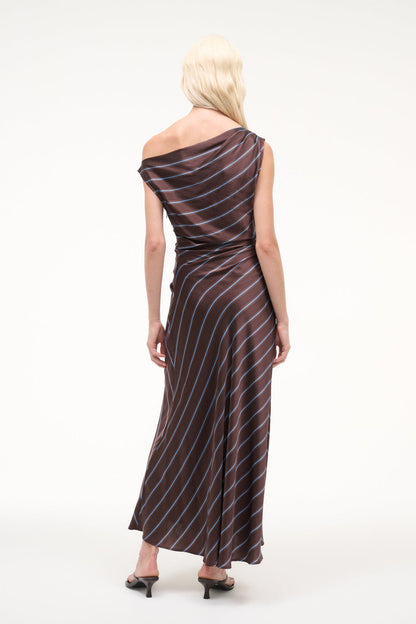 Phare Silk Dress Redondo Stripe | STAUD Quality