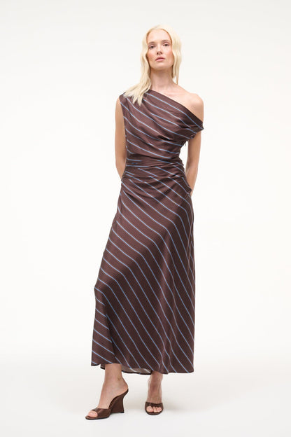 Phare Silk Dress Redondo Stripe | STAUD Quality