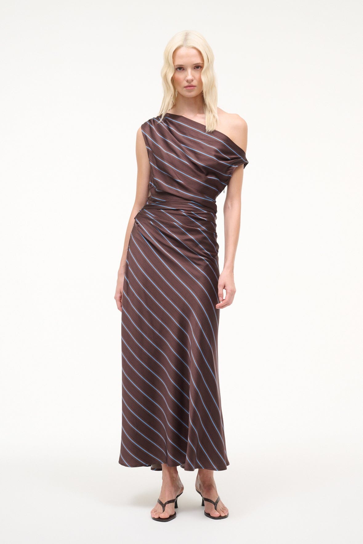Phare Silk Dress Redondo Stripe | STAUD Quality