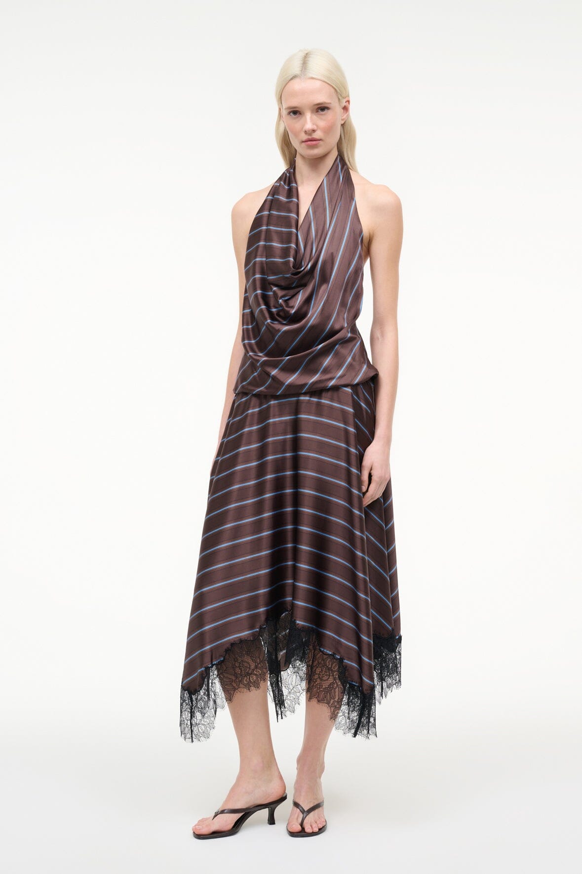 Elira Silk Dress Redondo Stripe | STAUD Best Price