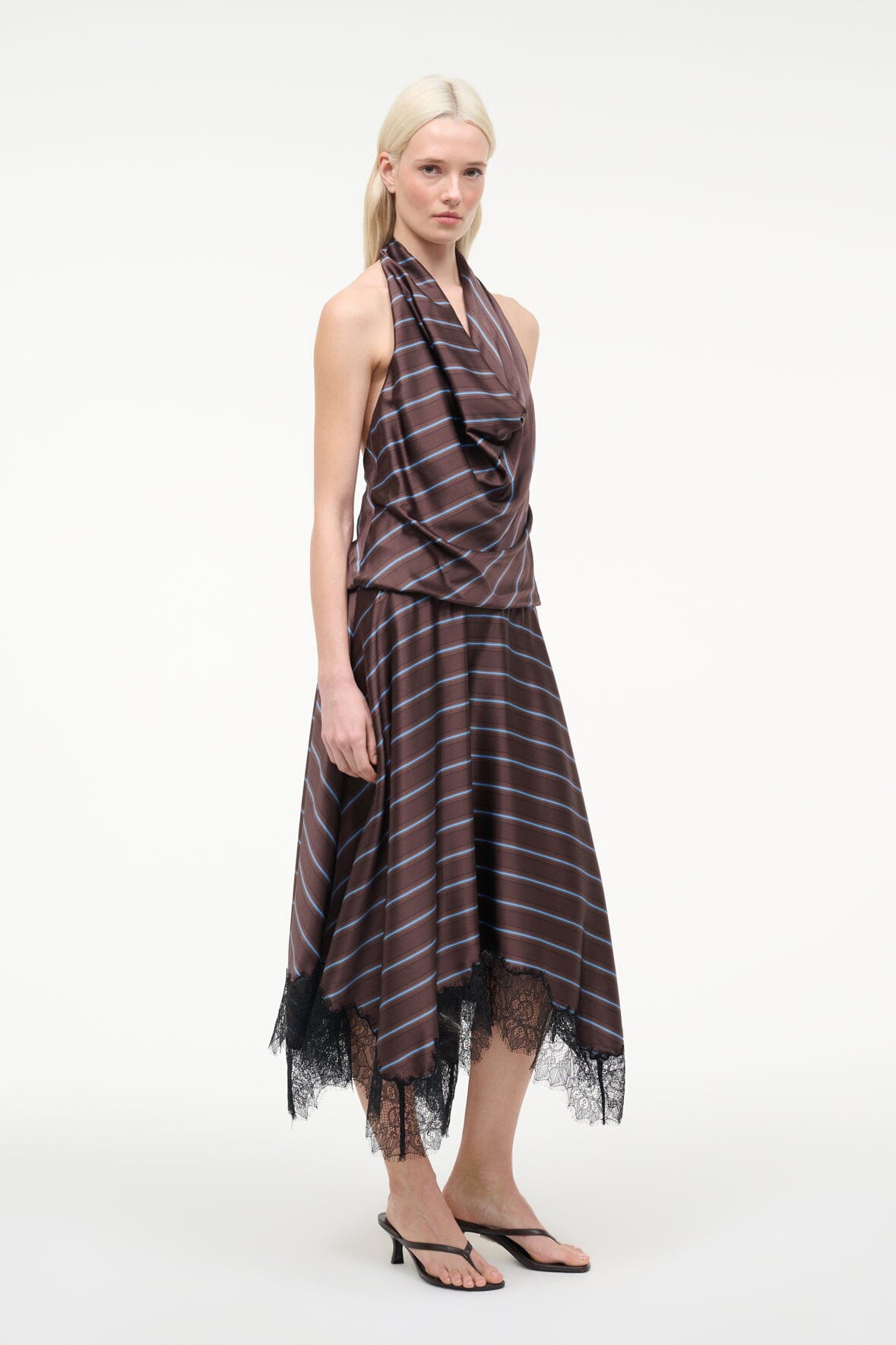 Elira Silk Dress Redondo Stripe | STAUD Best Price