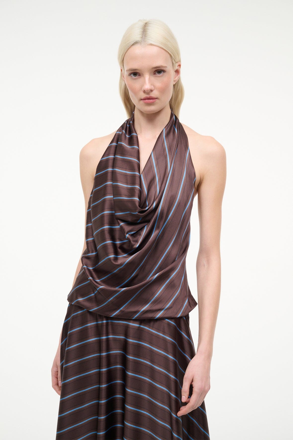 Elira Silk Dress Redondo Stripe | STAUD Best Price
