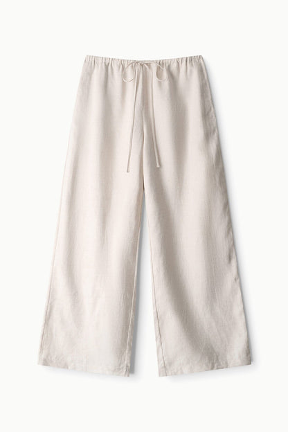 Mateo Linen Pant Natural | STAUD Deals