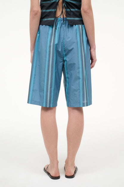 Mateo Bermuda Short Marina Stripe | STAUD Latest
