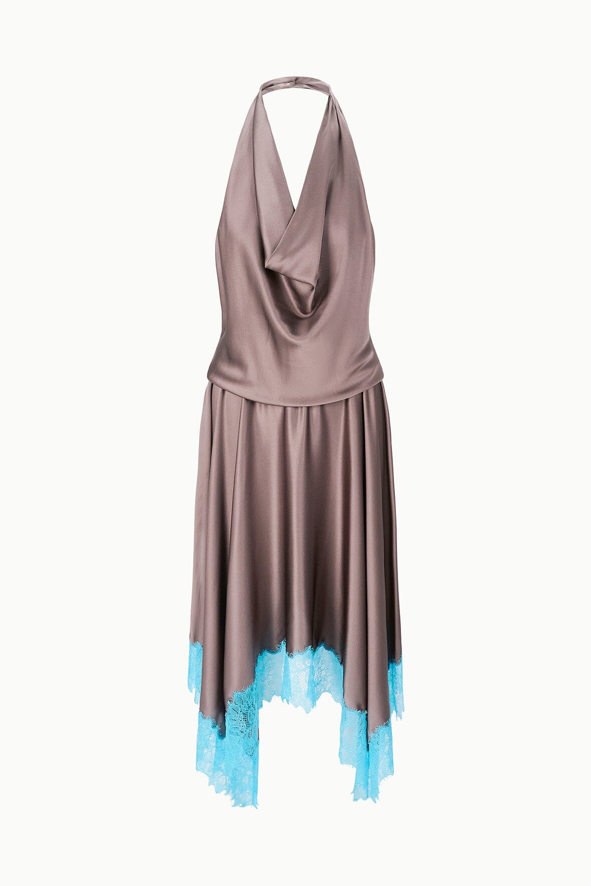 Elira Silk Dress Mink Pool | STAUD Classic