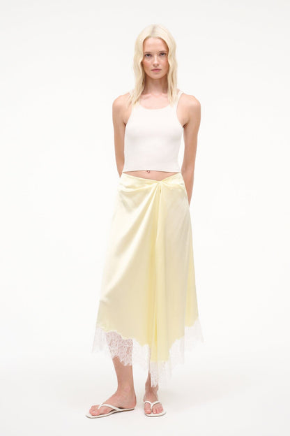Sonoma Silk Skirt Key Lime | STAUD Best Price