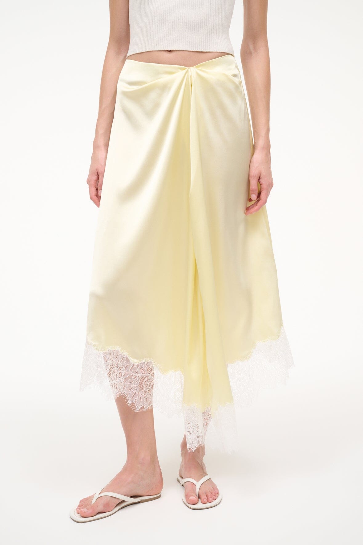 Sonoma Silk Skirt Key Lime | STAUD Best Price