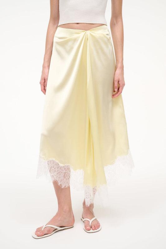 Sonoma Silk Skirt Key Lime | STAUD Best Price