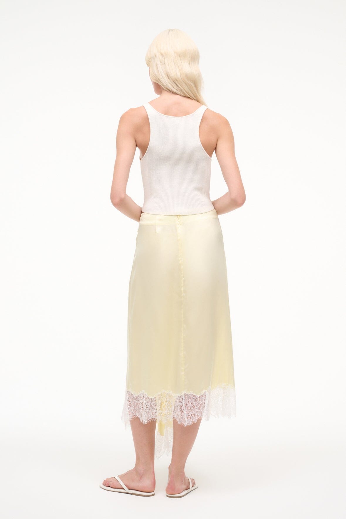 Sonoma Silk Skirt Key Lime | STAUD Best Price