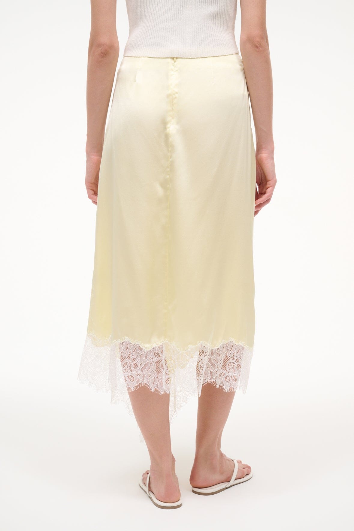 Sonoma Silk Skirt Key Lime | STAUD Best Price