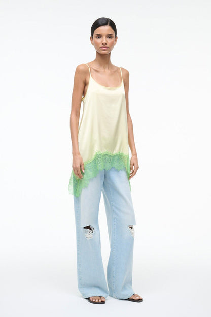 Chloe Silk Cami Key Lime Sprout | STAUD Quality