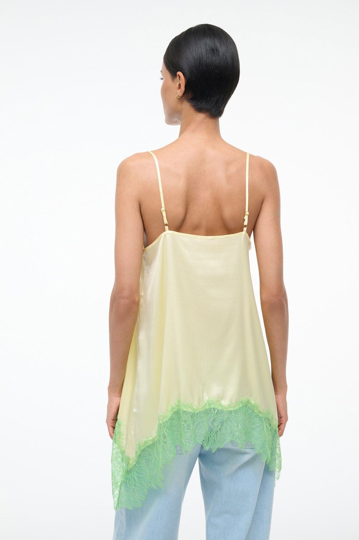 Chloe Silk Cami Key Lime Sprout | STAUD Quality