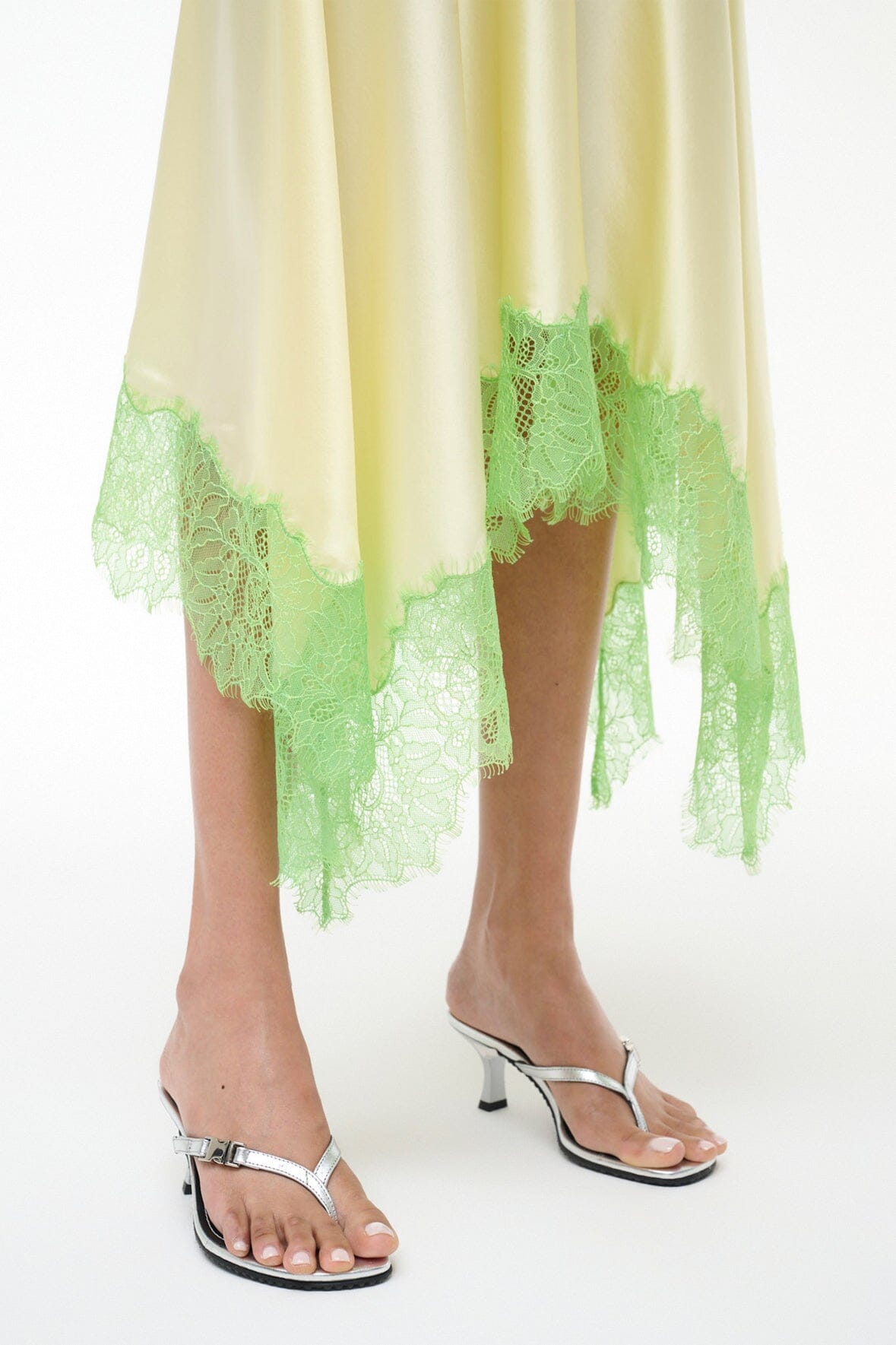 Elira Silk Dress Key Lime Sprout | STAUD Trending