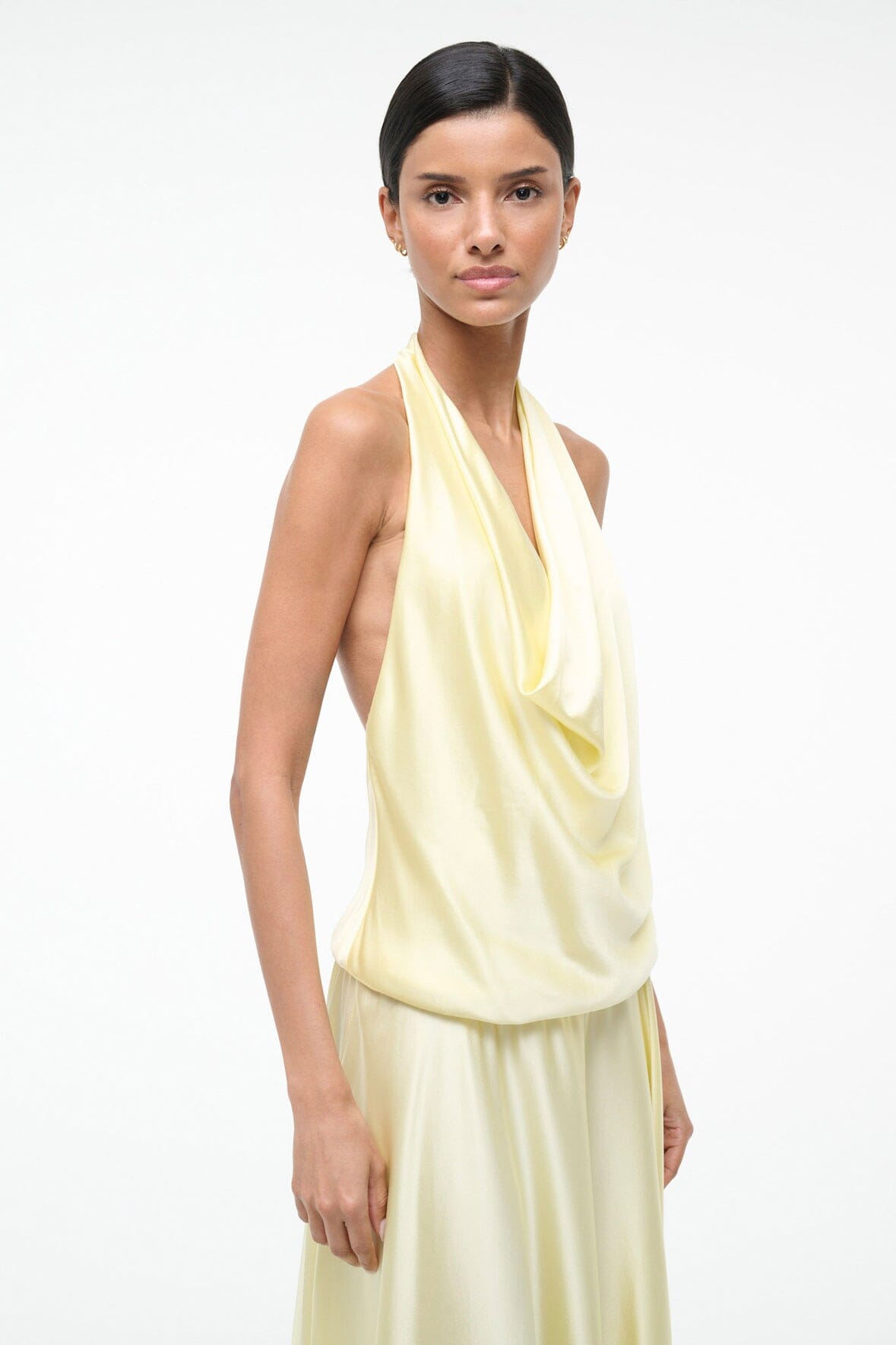 Elira Silk Dress Key Lime Sprout | STAUD Trending