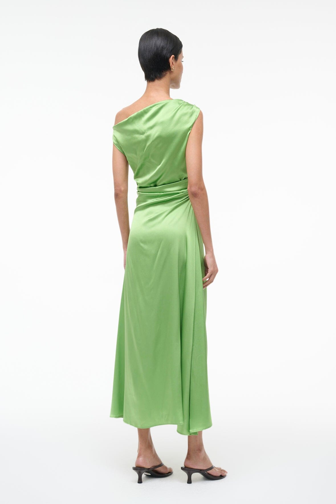 Phare Silk Dress Sprout | STAUD Quality