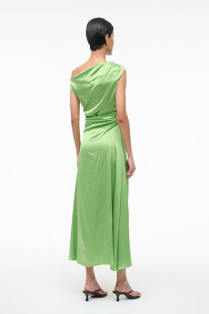 Phare Silk Dress Sprout | STAUD Quality