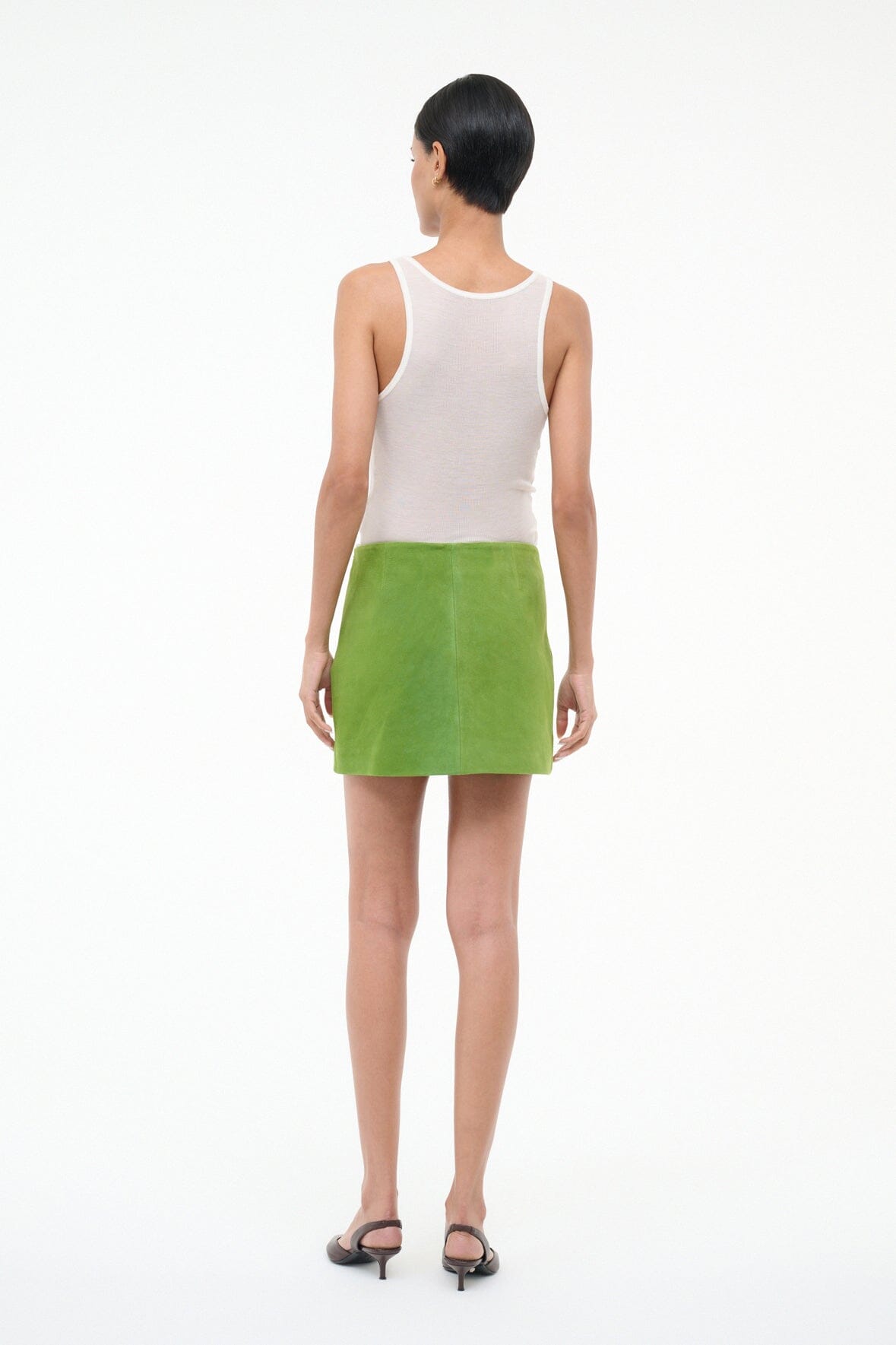 Crest Suede Skirt Leaf Suede | STAUD Best Price