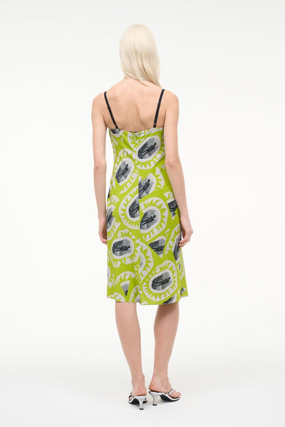 Evangeline Dress Paddle Out Chartreuse | STAUD Featured