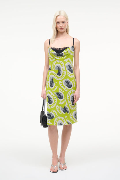 Evangeline Dress Paddle Out Chartreuse | STAUD Featured