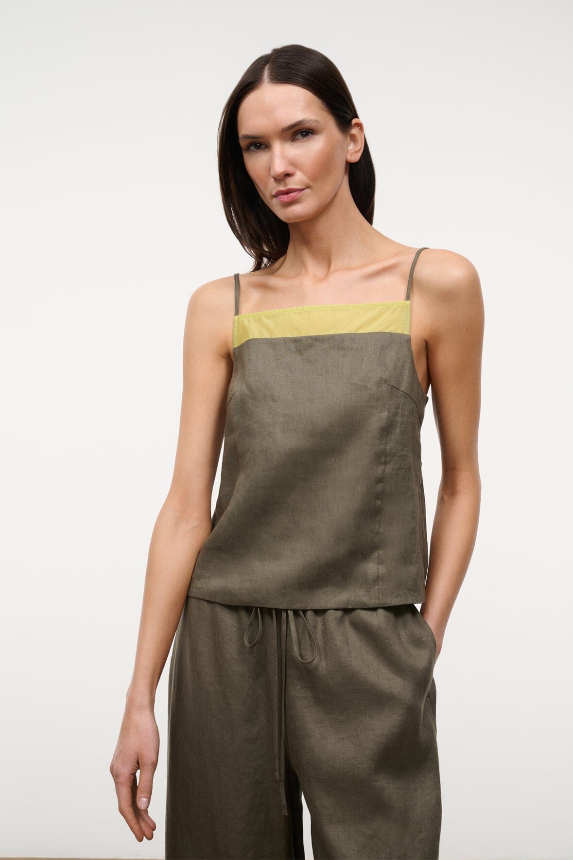 Maisie Linen Top Palo Verde | STAUD Special Offer