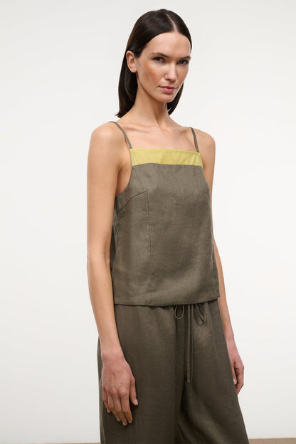 Maisie Linen Top Palo Verde | STAUD Special Offer
