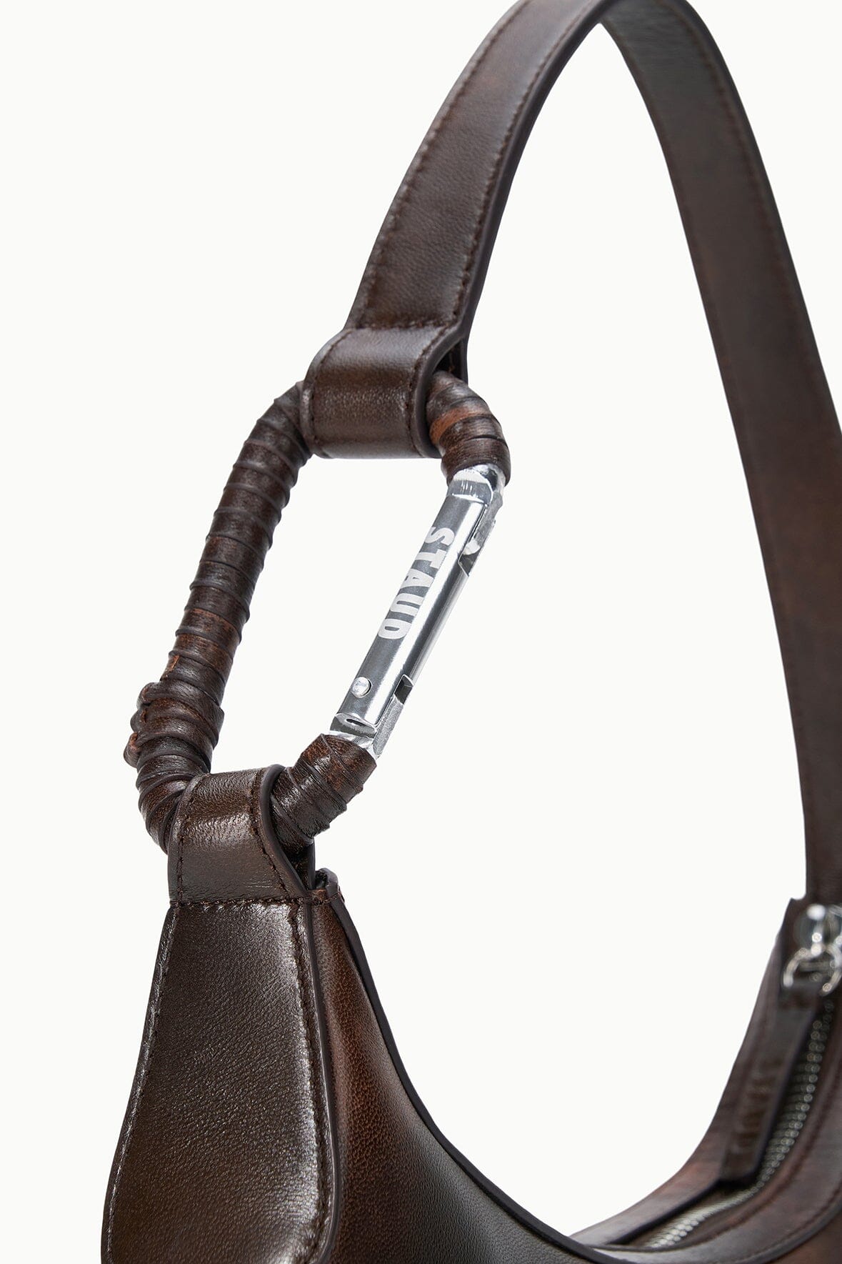 Alden Shoulder Bag Espresso Distressed | STAUD Quality
