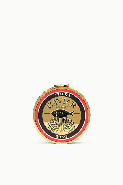 Gold Caviar Tin Clutch With Chain Strap - Staud | STAUD Premium