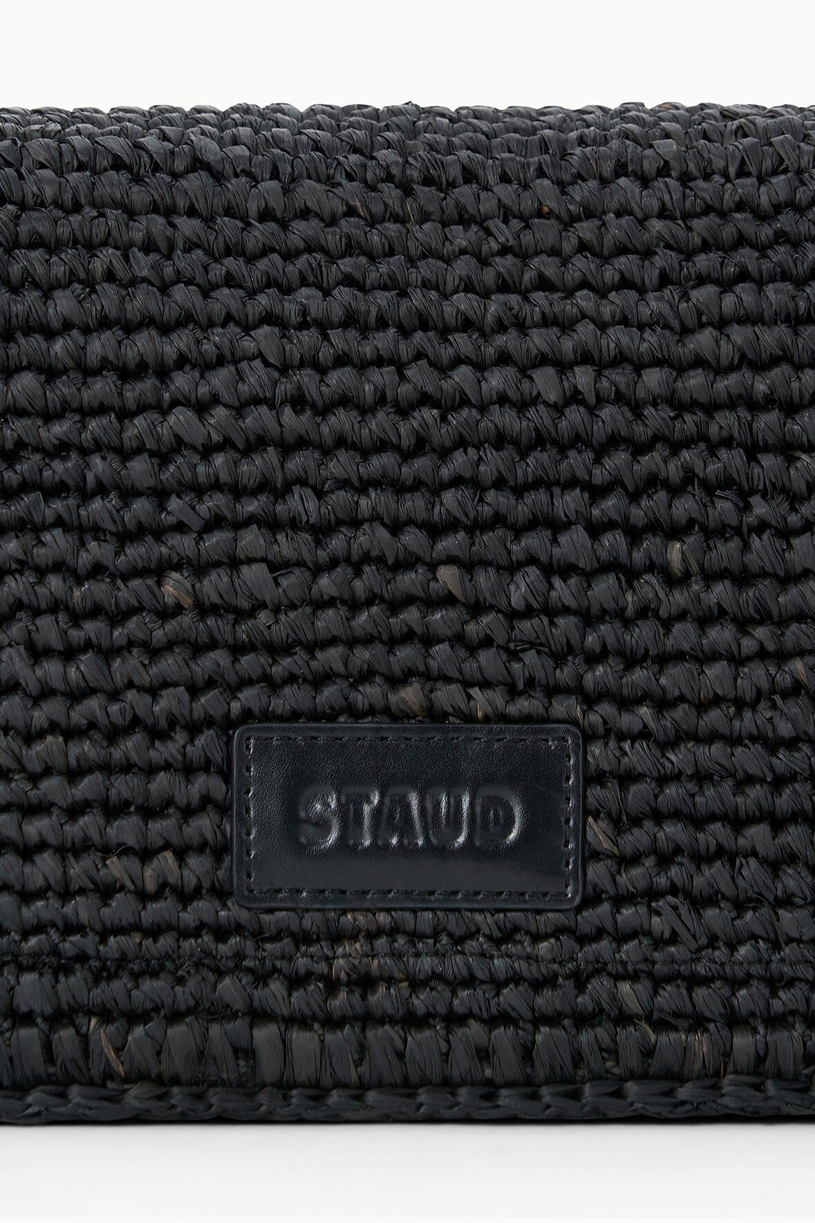 Harlow Raffia Bag Black | STAUD Classic