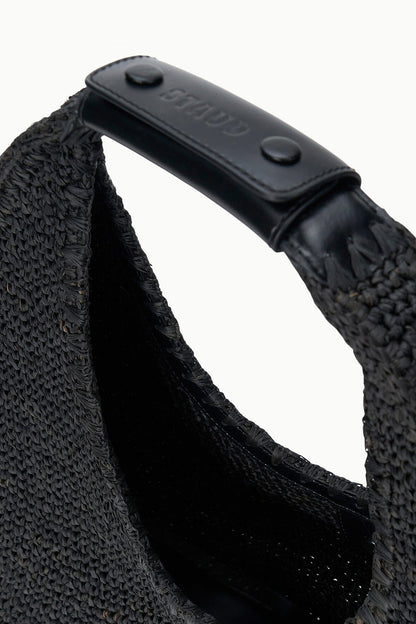 Large Raffia Moon Tote Bag Black | STAUD Discount