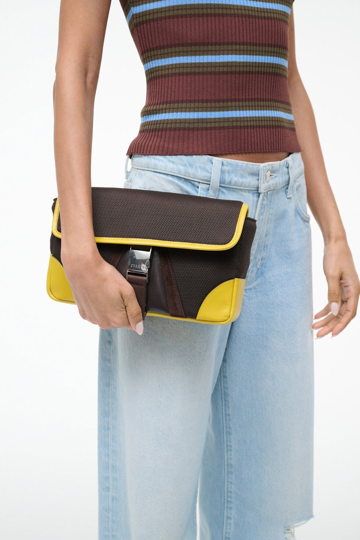 Tony Shoulder Bag Espresso Lemon | STAUD Trusted