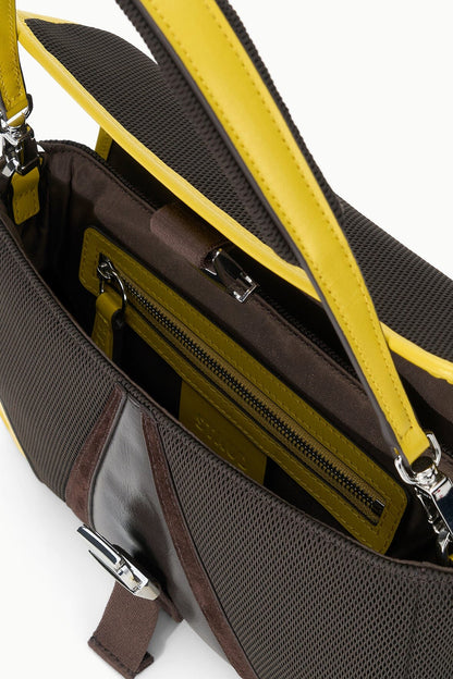 Tony Shoulder Bag Espresso Lemon | STAUD Trusted