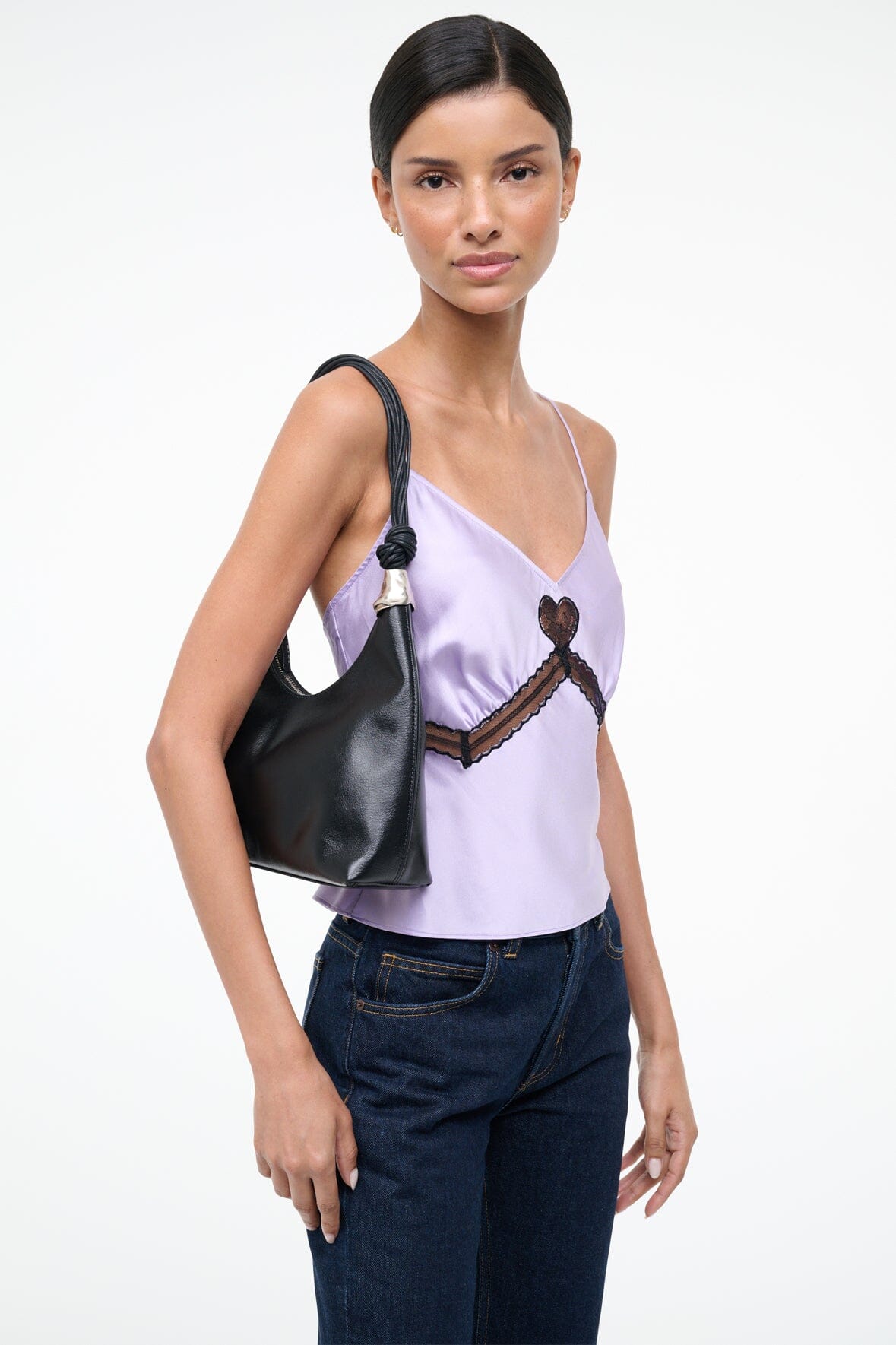 Cuff Shoulder Bag Black | STAUD Best Seller