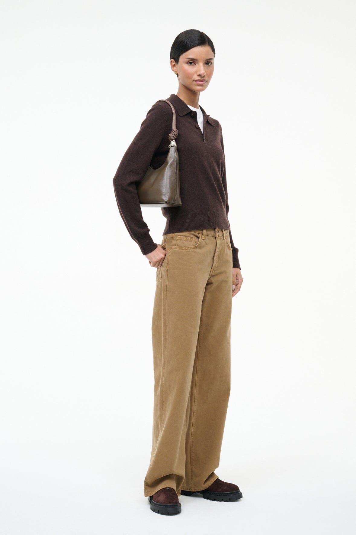 Cuff Shoulder Bag Truffle | STAUD Value