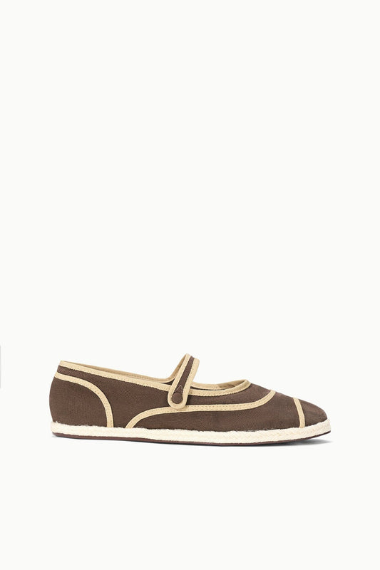 Nora Espadrille Flat Espresso | STAUD Premium