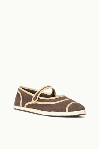 Nora Espadrille Flat Espresso | STAUD Premium
