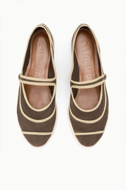 Nora Espadrille Flat Espresso | STAUD Premium